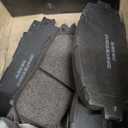 TRQ Front and Rear Ceramic Brake Pad Set Compatible with 2012-2018 Toyota Yaris L 2012-2018 Yaris LE 2007-2011 Yaris