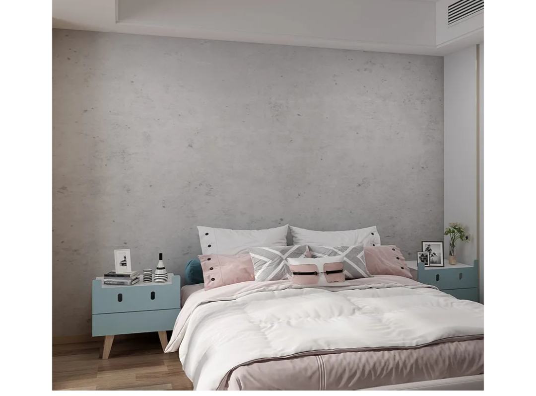 48"×354" Extra Wide Thick Large Size Light Grey Concrete Wallpaper Peel and Stick Industrial Gray Concrete Cement Contact Paper Waterproof Wall Sticker for Bedroom Garage Basement Store Walls