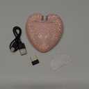 Wireless Bluetooth Mouse Cute Pink Love Heart Shinning Led Light Silent Portable Lightweight USB Optical Cordless Dual Mode Mice for PC Laptop Computer Tablet Mac MacBook Pro Kids Girls Women Gift