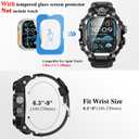 Band with Rugged Case Compatible with Apple Watch Bands 49mm (Ultra 3/2/1), Sport iwatch Bands Protective Bumper Cover for Men (49mm Silver)