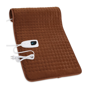 Deepsoon Heating Pad,Electric Heating Pads for Back,Neck,Abdomen,Moist Heating Pad for Shoulder,Knee,Arms,Legs,Dry/Moist Heat & Auto Shut Off,Christmas Gifts for Men and Women,Brown,33x17 Inch