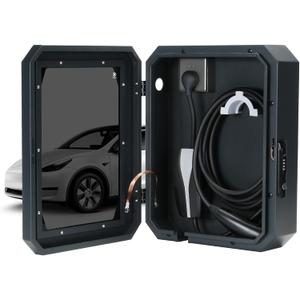 Wall Charger Station Box Compatible with Tesla Mobile Connector Indoor/Outdoor Cable Organizer Waterproof Dustproof (For Tesla Mobile Connector)