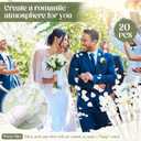 20 Pcs Flower Confetti Poppers with White Flower and Sprinkle Love Card Push Cake Pops Containers with Lids for Wedding Birthday Christmas Bridal Party Favors Cupcake Confetti Supplies