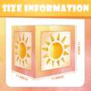 Honoson 3 Pcs First Trip Around The Sun Birthday Decorations for Boy Girl, One Balloon Boxes for 1st Birthday, Cake Smash Backdrop Baby Shower Photo Prop Supply