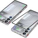 QUIETIP Case Compatible with Red Magic 10 Pro & 10S Pro with Screen Protector,Metal Frame + Clear Tempered Glass Back Cover,Silver