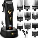 Fagaci Professional Hair Clippers for Men with DLC Blades and High Torque, Vector Motor 12000 RPM Professional Barber Clippers Cordless, Mens Hair Clipper Cordless Set