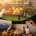 addlon 25FT Solar Powered Outdoor String Lights Waterproof with Remote, G40 Solar Powered String Lights with 13 LED Shatterproof Bulbs, 3 Light Modes, Dimmable Solar Lights for Outside Bistro Cafe