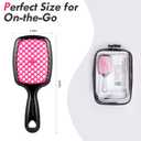 4 Pack Vented Detangling Hair Brush - Detangler Hairbrush with Soft Bristles for Effortless Tangle Free - Ideal for Wet Dry or Curly Damaged Hair for Women Men Kids