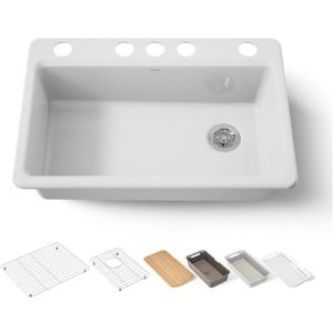 Riverby 33" Undermount Single-Bowl Workstation Kitchen Sink