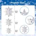 Christmas Snowflake Ornaments - 12pcs White Paper Snowflakes for Christmas Tree Decorations - 3D Hanging Snowflake Ornaments Winter Wonderland Decorations