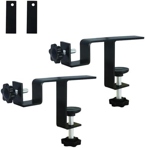 Inside Integrated Blind Curtain Rod Bracket Set, 0.8-2.3 Inch Wide Track, Drill-Free Installation& Tool-Free, Includes Guide and Magnetic Curtain Buckle Black 2PCS(US Patent Application)