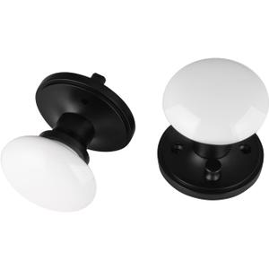 NCL White Door Knobs, Keyless Door Handles, Porcelain Door Levers, Interior Bath Door Knob