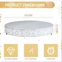18 Inch Cake Stand Round Metal Cupcake, 18"L x 18"W x 2.95"H