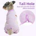 PUPTECK Dog Pajamas for Small Medium Large Sized Dogs, Stretchy Dog Pjs Onesie Clothes Soft Fleece Sweaters Puppy Cat Outfits Pet Jumpsuit (Pink)