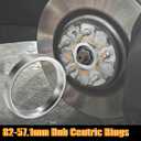X AUTOHAUX 4pcs OD 82mm to ID 57.1mm Aluminum Alloy Car Hub Centric Rings Wheel Bore Center Spacer