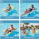 3/5/8 Pack Pool Hammock Upgrated Water Pool Floats, 4-in-1 (Hammock, Saddle, Lounge Chair, Drifter) Multi-Purpose Water Pool Float, Non-Stick PVC Material