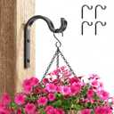 Plant Hanging Aluminum Wall Hooks4 Pack Swan-Shaped Hooks for Plants, Lanterns, Bird Feeders, Wind Chimes, and More - Stylish Home and Garden Dcor