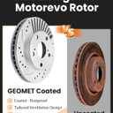MOTOREVO Front Geomet Brake Kit for Civic [ 2013-2021 ] [ONLY for 281.6mm 11.1in Rotors] [13-21 LX/EX(13-14 LX NOT For 262mm 10.3in), 17-21 Sport, 16-21 Touring] Drilled & Slotted Discs & Ceramic Pad
