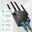 12880 Sq.Ft Range WiFi Extender Signal Booster Dual Band 5GHz/2.4GHz, 105-Device Compatibility, Simple Installation, WiFi Extender