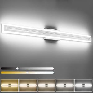 SOLFART Brushed Nickel Vanity Lights for Bathroom 48 Inch 5 Color Adjustable Vanity Lighting Over Mirror 5CCT
