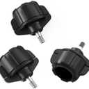 VizGiz 3 Pack 17mm Ball Joint Socket to 1/4"-20 Screw Mount Adapter for Cell Phone Cooler Tripod Stand Security Camera GPS Webcam Dash Cam Car Stereo Ring Light Action Camera