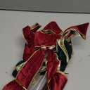 Soulchen Velvet Large Christmas Tree Topper Bow 12.6 x 118 Inch Lighted up Double Side Velvet Christmas Bow with 4 x 3 Yards Ribbon Streamers for Holiday Xmas Tree Party Decoration(Green)