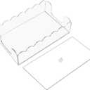 Acrylic Napkin Holder with lid - Clear Scalloped Design,Napkin Holder for Bathroom,Guest Towels Disposable Hand Towel Holder for Weddings,Hotels Decor (9 * 5.1 * 2.4in)
