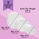 Bright Creations Fake Cake Dummy Set - 10.8 in Tall, 3-Tier Round White Foam - for Fake Birthday Cake & Artificial Wedding Displays - Foam Cylinders for Crafts