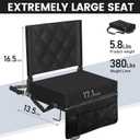 Stadium Seats with Back Support, Padded Bleacher Seat Cushion, 17.1 inches x 13.5 inches x 16.5 inches