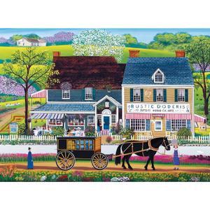500 Pieces Puzzle for Adults,Town & Country Puzzle,Recycled Cardboard Prairie Wind Flowers Puzzles 500 Piece,Challenging Game Home Decor Birthday Party Gift Toy for Adults Kids Seniors 20.5 * 15 in