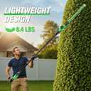 18-Inch 20V Cordless Pole Hedge Trimmer with Extension Pole