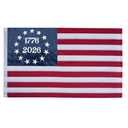 Bradford 1776 Bennington 250 Anniversary USA Flag 3x5 ft Outdoor Embroidered Betsy Ross Flags 13 Colonies US 2026 American Flag Heavy Duty with 2 Brass Grommets