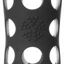 Lifefactory 22-Ounce BPA-Free Glass Water Bottle with Classic Cap and Protective Silicone Sleeve, Onyx