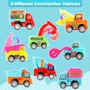 Valentines Day Gifts for Kids, 32 Pack Trucks Valentines Day Cards for Kids with Construction Vehicles Toys, Pull Back Cars Sets Valentines Day Exchange Cards for Boys Classroom School Party Favors