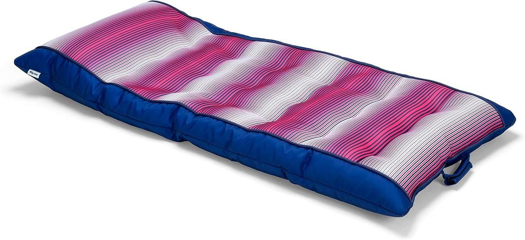 Big Joe Kona No Inflation Needed Pool Lounger with Headrest, Fade Fuchsia Double Sided Mesh, Quick Draining Fabric, 5.5 feet Big