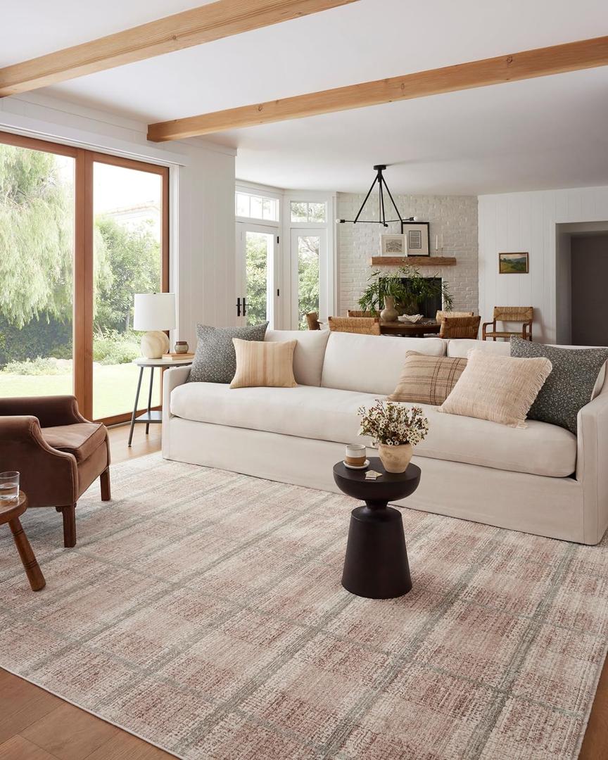 Loloi Angela Rose Ember Collection EMB-06 Clay/Mist 3'-6" x 5'-6" Accent Rug (3'6" x 5'6" (Rectangular))