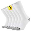ONKE Max Full Cushion Crew Socks for Work Athletic Sports Training Heavy Duty Boot Soft Durable Moisture Wicking Odor Control(White XL 3P), Dirty