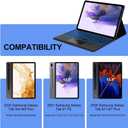 Galaxy Tab S7 FE Case 12.4" Tablets with Keyboard for Samsung Galaxy Tab S8 Plus/Tab S7 Plus S7+ S8 Case,7 Colors Backlit Trackpad Wireless Smart Touch Keyboard with S Pen Holder