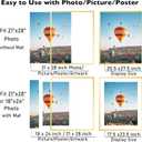 JCJMY 21x28 Picture Frame with 18x24 Mat, Display Photo 18x24 with Mat or 21 x 28 Without Mat, Wall Hanging Large 21 by 28 Poster Frame with Plexiglass, Gold