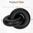 Table Decor Handcrafted Wooden Knot Sculpture Decor Modern Nordic Style Decorative Accent for Home, Office, Shelf, and Console Table Matte Black Finish, 7"x4.7"