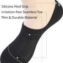 Pro Mountain Thin No Show Socks Seamless Wide Toe Box 6 Pack Liner Unisex Size S to X-Large Cotton Footies (Medium)