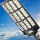 10000W Solar Street Lights Outdoor: Commercial Solar Parking Lot Lights with Motion Sensor and Remote Control, IP66 Waterproof, Wide Angle Dusk to Dawn Outdoor Lighting, Large Dimension