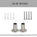 Room Darkening Curtain Rod, Wrap Around Design, Extra-Thick 1-Inch Diameter Single Drapery Rod, Extendable Metal Rod Set for the Blackout Curtains and Sheer (Satin Nickel, 28-48")