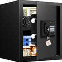 2.3 Cuft Fire proof Safes for HOME USE, Digital Security Safe Box with Programmable Keypad and Spare Keys, Safety Box for Home Office Business, Document Safe for Money Medicine Valuables