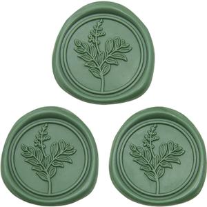 60 Pcs Olive Green Wax Seal Stickers, Wedding Invitation Accessories Envelope Stickers - Peferct for Wedding Accessories, Gift Box Craft Wrapping, Christmas Cards Envelope Seals