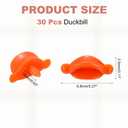 MECCANIXITY 30Pcs Plastic Duck Beak, 0.27 in Doll Safety Duck Mouth Beak Replacement Decor with Washers for DIY Craft Crochet Duckbills Doll Making
