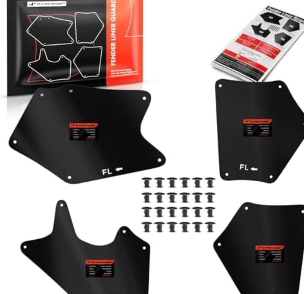 A-Premium Splash Guards Fender Liner Shields Compatible with Toyota Tundra Sequoia 2007-2020 Front and Rear 2PC Set