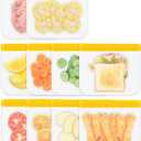 Reusable Sandwich Bags 10 Pack, 8.7x7.6 Inches Dishwasher Safe Silicone Food Storage Bags for Marinating Meats, Snacks, Cereal (Orange)