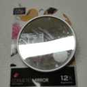 Jacent Dip & Dab 12X Magnification Cosmetic Mirror With Suction Cups, 5 Inch Diameter - 1 Pack (5"L x 5"W)