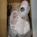 Fida Retractable Dog Leash with Dispenser and Poop Bags, 16 ft Pet Walking Leash for Medium Dog or Cat up to 44 lbs, Anti-Slip Handle, Tangle Free, Reflective Nylon Tape (M, White)